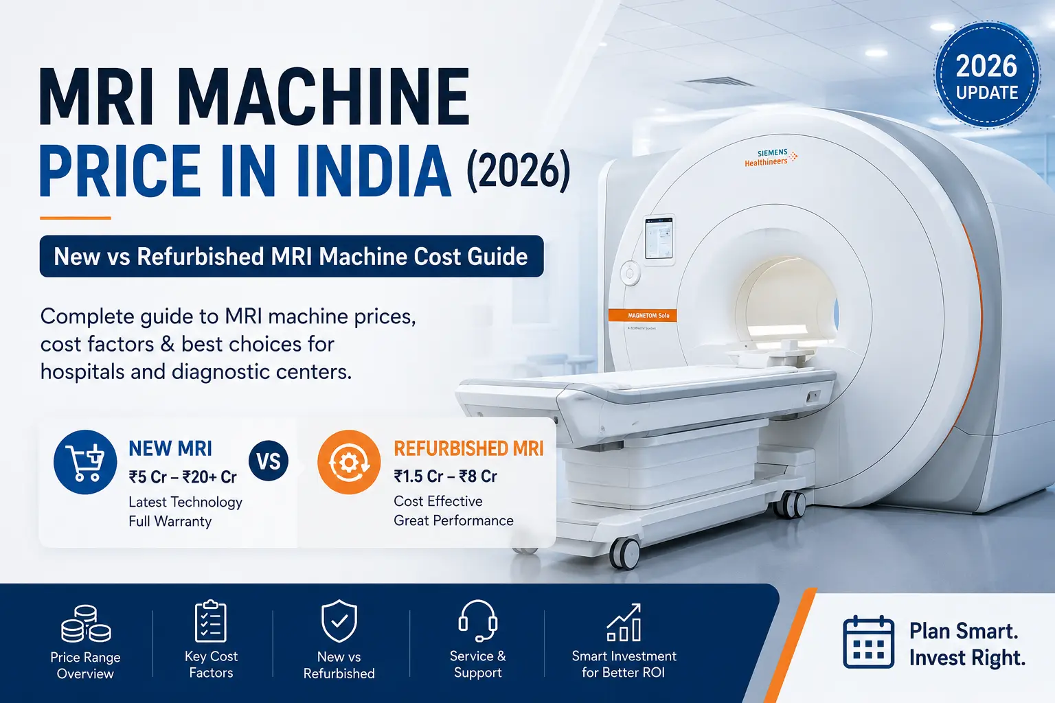 MRI Machine Price in India (2026): New vs Refurbished Cost Guide