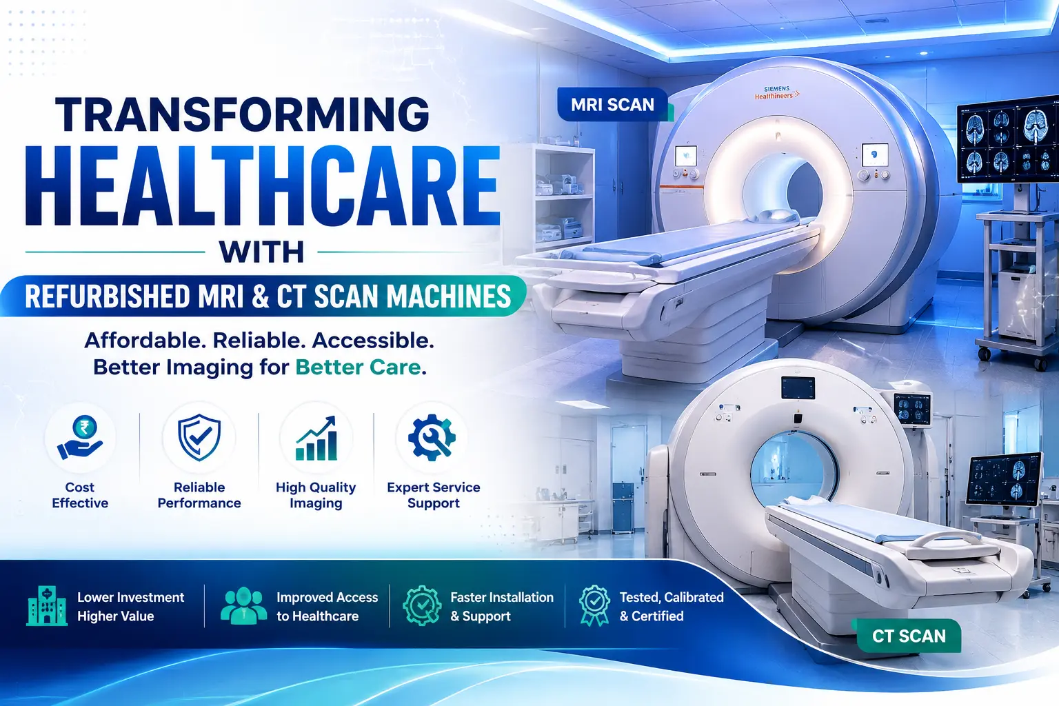Transforming Healthcare with Refurbished MRI and CT Scans