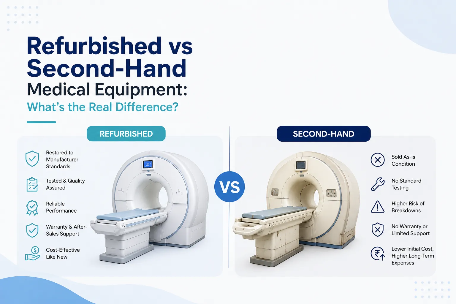 Refurbished vs Second-Hand Medical Equipment: What's the Real Difference?